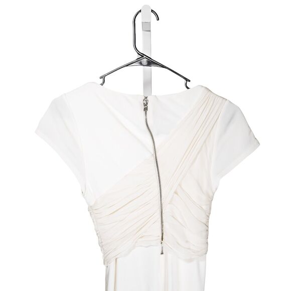 Alice + Olivia Womens Dress Ivory Silk Stretch Lined Mini Layered Sheath Party S - Picture 8 of 10